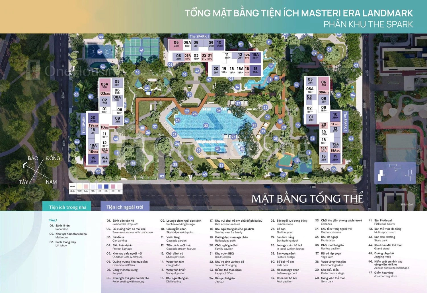 Tổng mặt bằng tiện ích Masteri Era Landmark