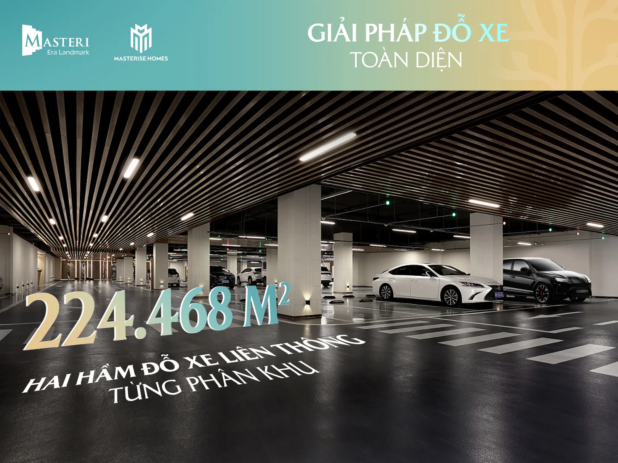 Diện tích bãi đỗ xe tại Masteri Era Landmark