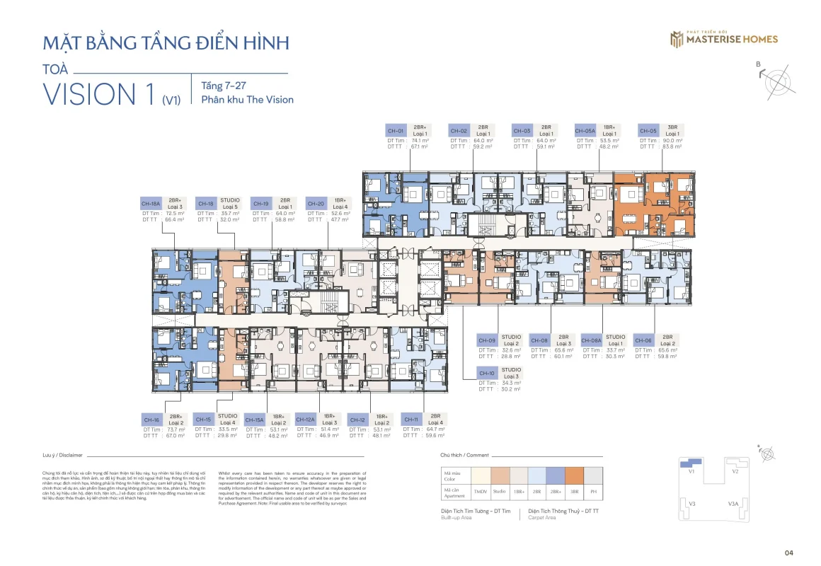 mat bang tang dien hinh the vision 2