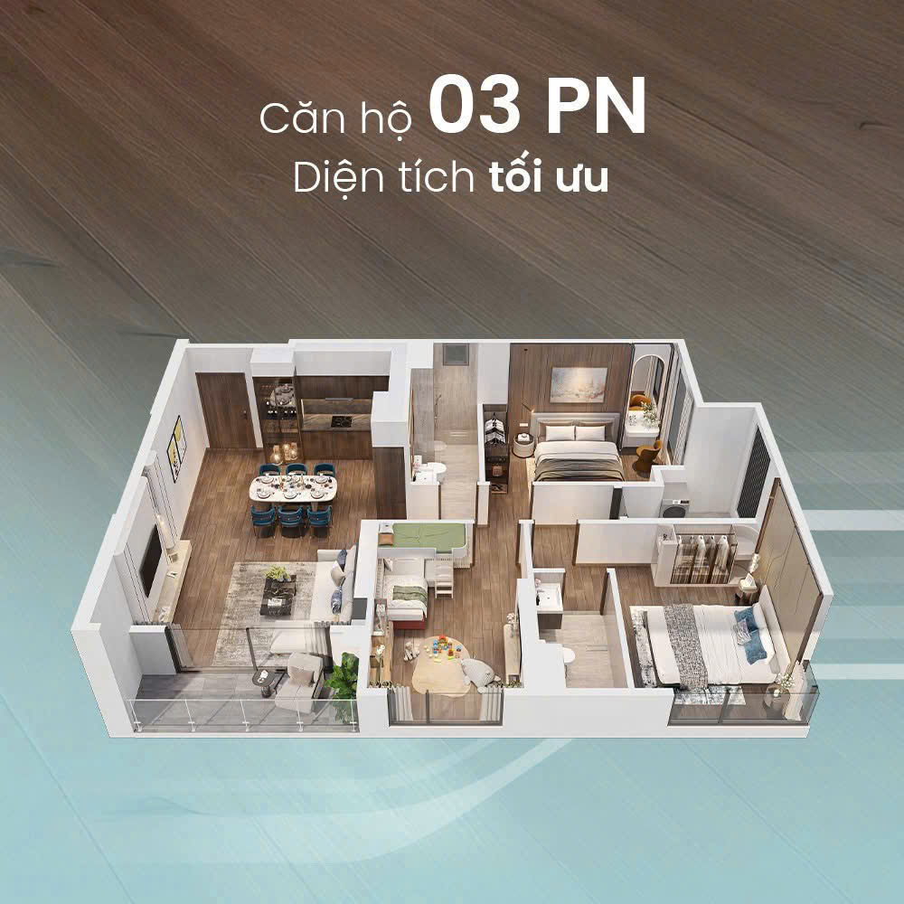 căn hộ 3 phòng ngủ