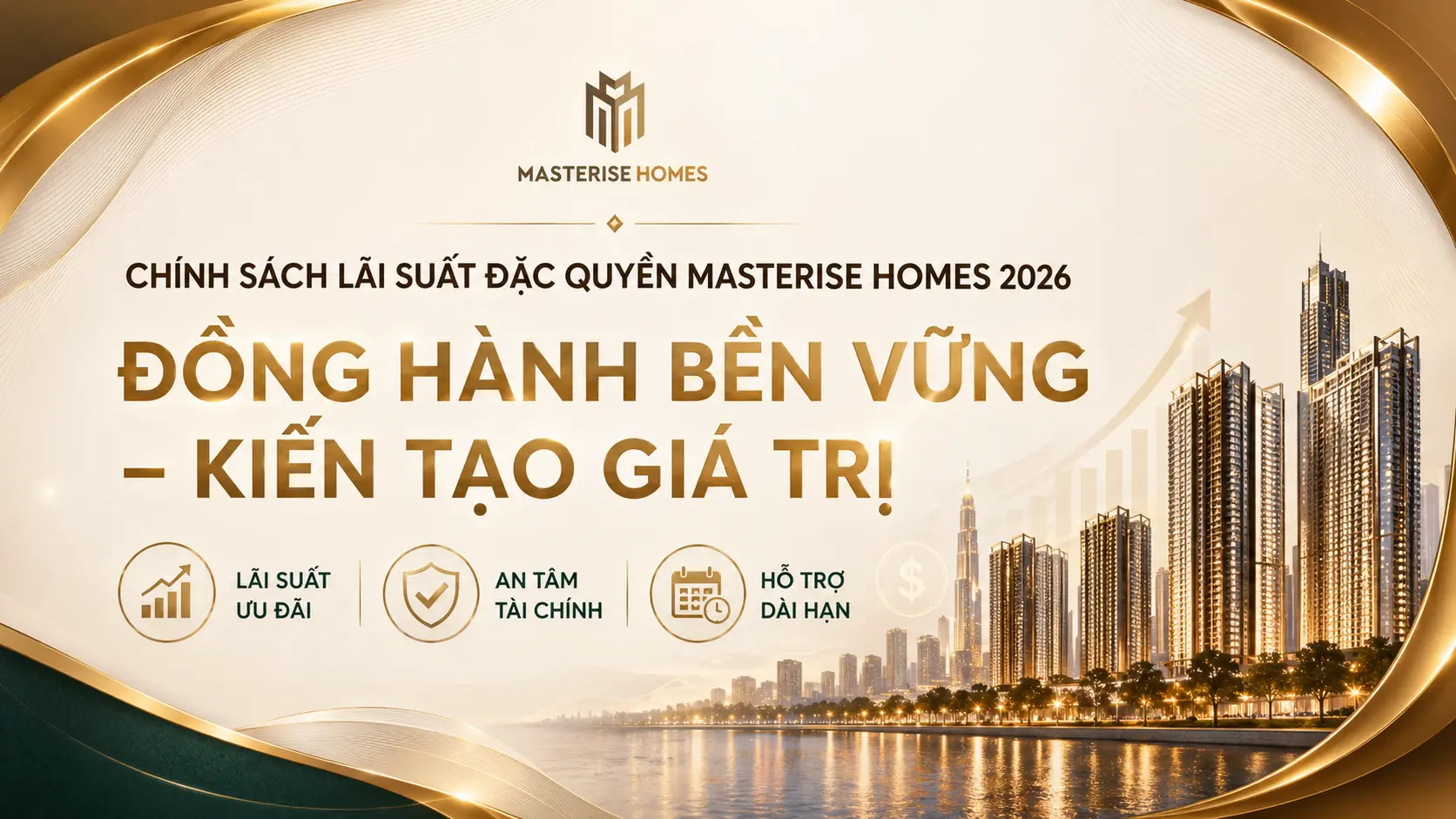 Chính sách lãi suất đặc quyền Masterise Homes 2026: “Đồng hành bền vững – Kiến tạo giá trị”