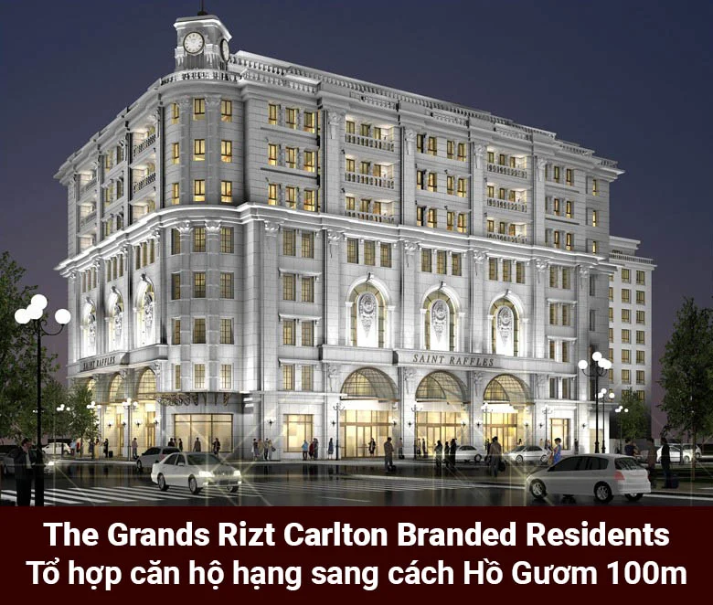 Phối cảnh mặt tiền The Grand Hanoi – 22 Hàng Bài