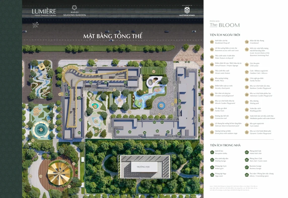 Mặt bằng tổng thể Hanoi Seasons Garden