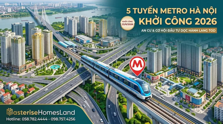 5 tuyến metro Hà Nội khởi công 2026: Lợi ích an cư và cơ hội đầu tư dọc hành lang TOD