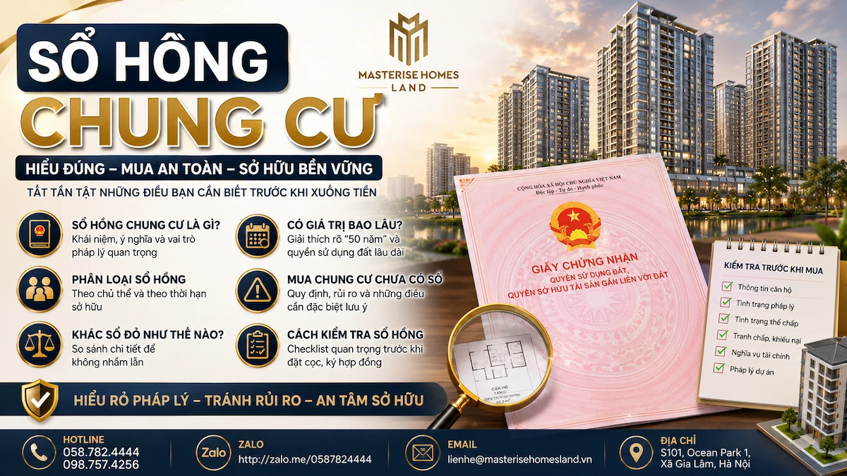 Sổ hồng chung cư là gì? Những điều người mua nhà cần biết trước khi ký hợp đồng
