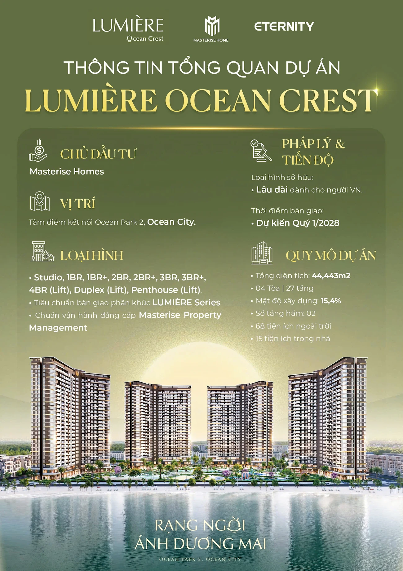 Thông tin tổng quan dự án LUMIÈRE Ocean Crest