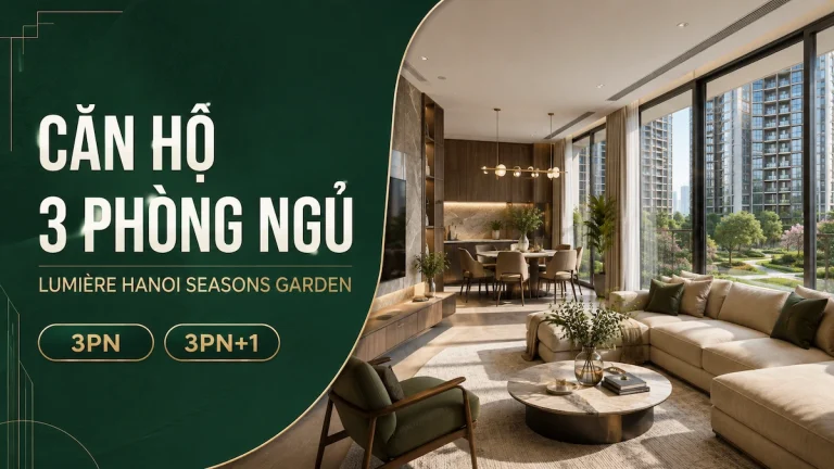 Căn hộ 3 phòng ngủ Lumière Hanoi Seasons Garden: Diện tích, giá bán và cách chọn căn phù hợp