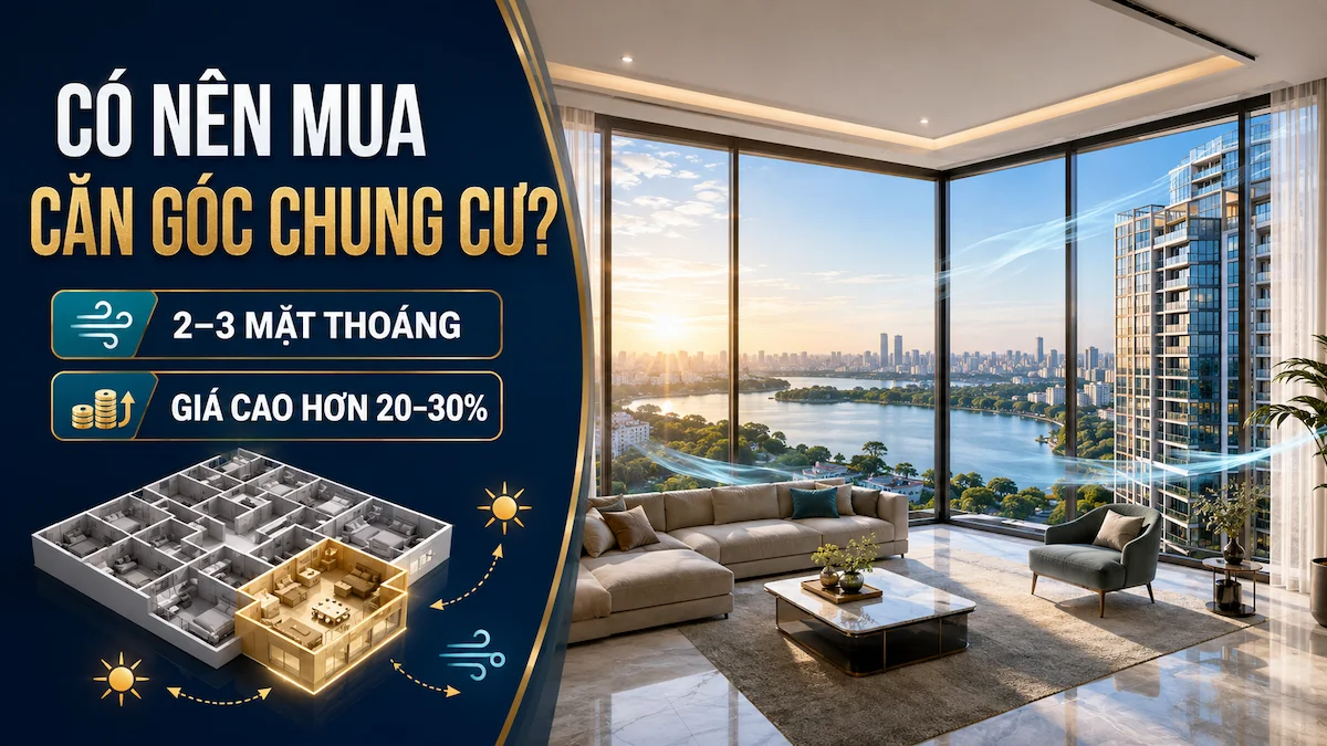 Có nên mua căn góc chung cư không? Ưu nhược điểm và lưu ý