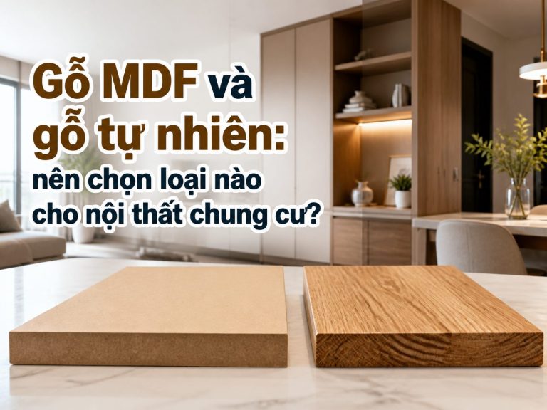 Gỗ MDF và gỗ tự nhiên: nên chọn loại nào cho nội thất chung cư?