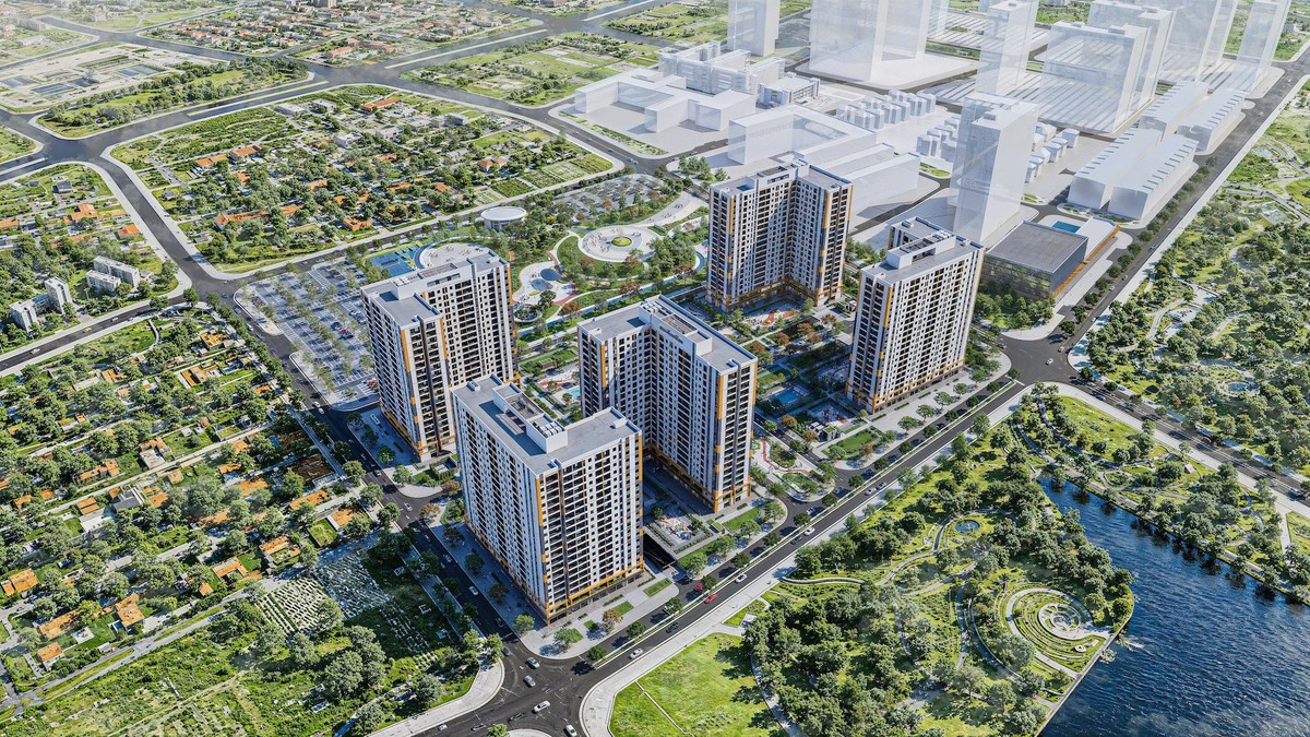 Phối cảnh khu nhà ở xã hội Tiên Dương 2 tại Hà Nội
