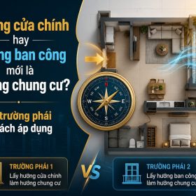 Hướng cửa chính hay hướng ban công mới là hướng chung cư? Hai trường phái và cách áp dụng