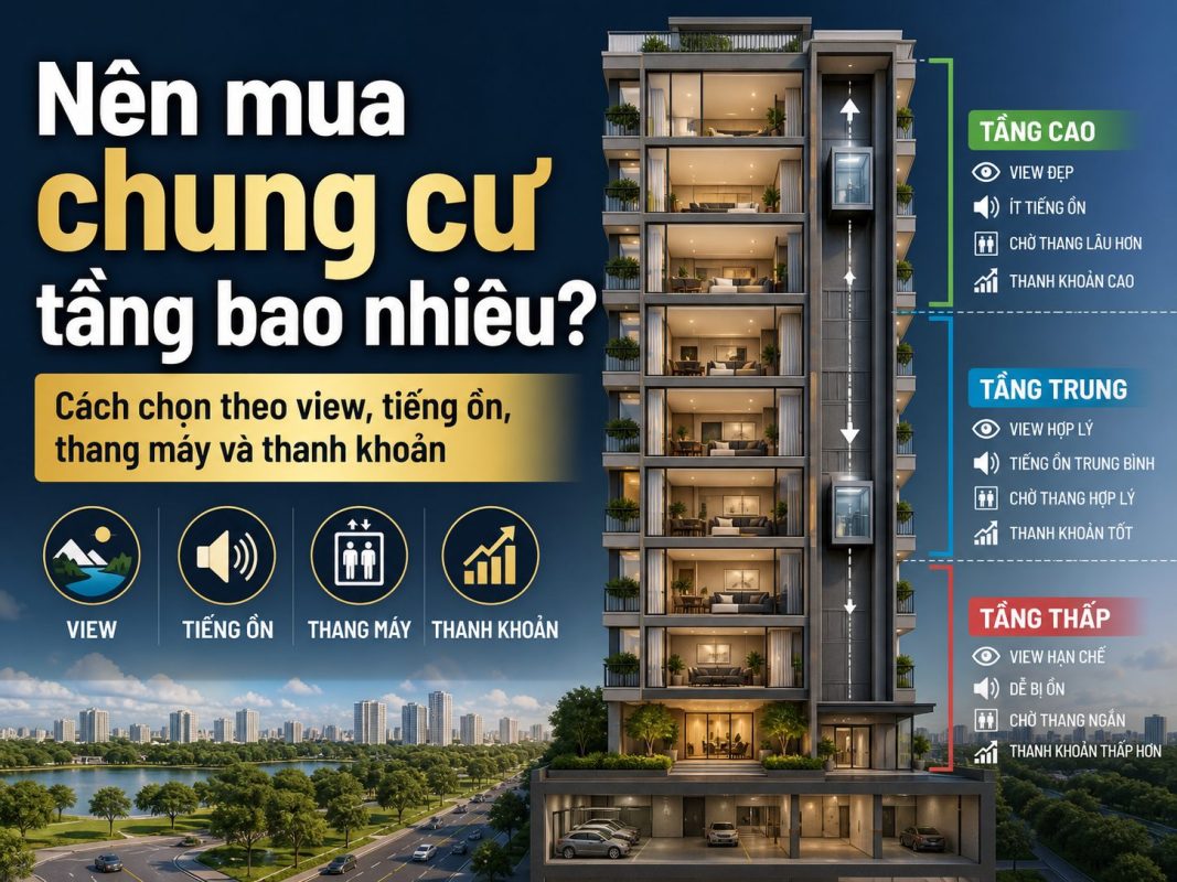 Nên mua chung cư tầng bao nhiêu? Cách chọn theo view, tiếng ồn, thang máy và thanh khoản
