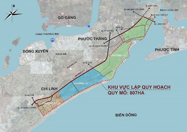 Khu vực Chí Linh - Cửa Lấp, TP Vũng Tàu được nghiên cứu quy hoạch 1/500