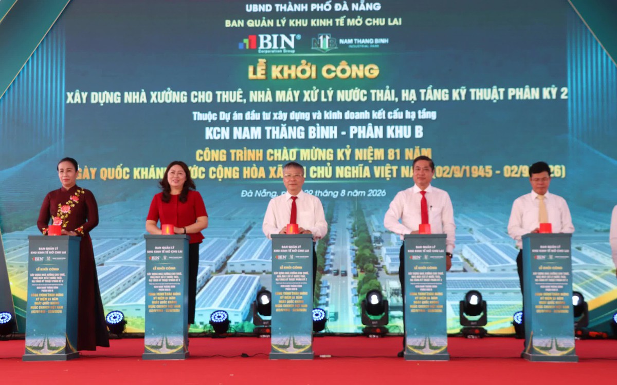 KCN Nam Thăng Bình khởi công 3 hạng mục gần 1.100 tỷ đồng tại Đà Nẵng
