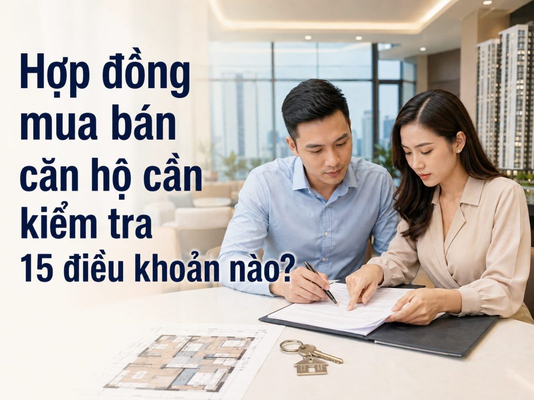 Hợp đồng mua bán căn hộ cần kiểm tra 15 điều khoản nào trước khi ký?