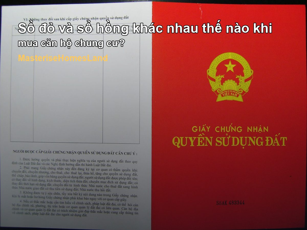 Sổ đỏ và sổ hồng khác nhau thế nào khi mua căn hộ chung cư?