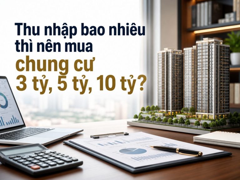 Thu nhập bao nhiêu thì nên mua chung cư 3 tỷ, 5 tỷ, 10 tỷ?