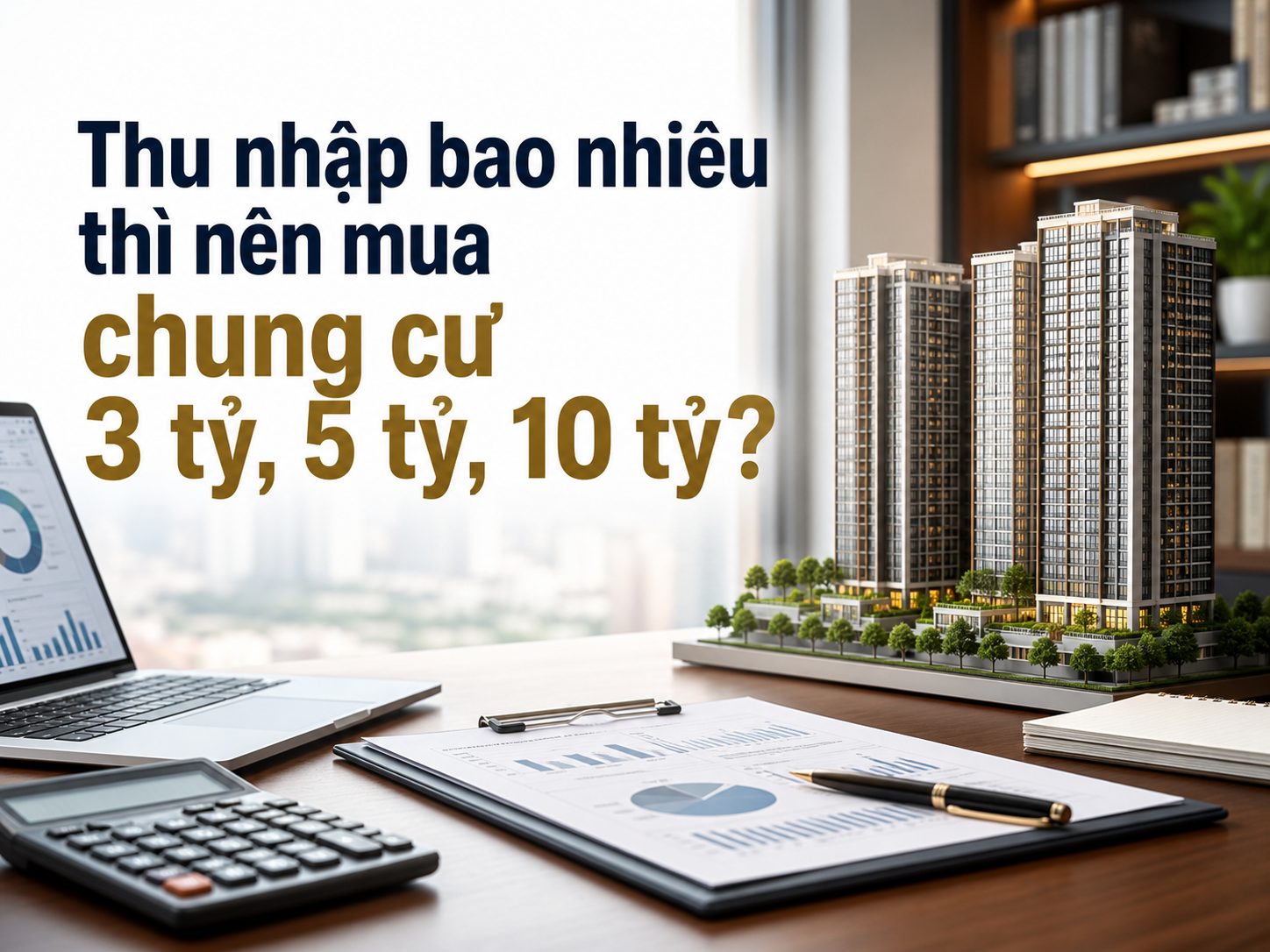 Thu nhập bao nhiêu thì nên mua chung cư 3 tỷ, 5 tỷ, 10 tỷ?